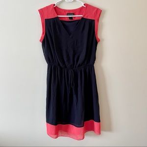 Blue and Pink knee length dress